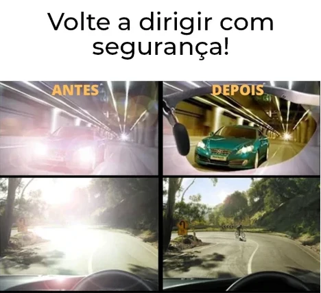 Comparação de visão antes e depois do T90 Pro
